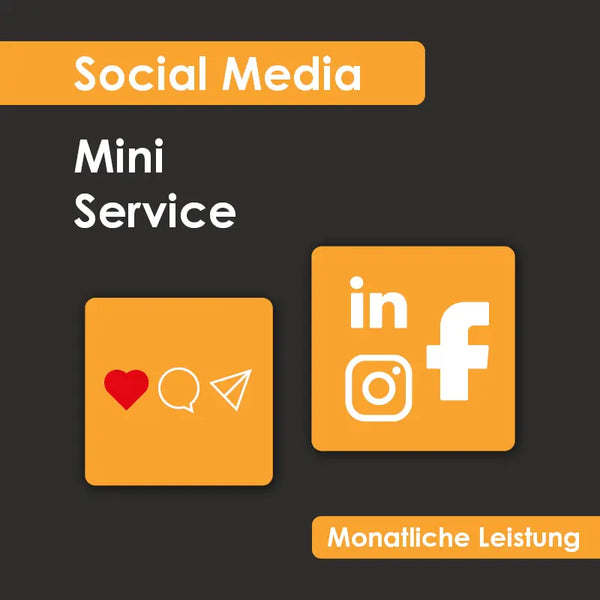 PAKET - Social Media; MINI SERVICE (monatliche Leistung)